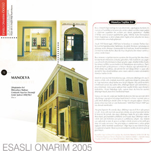 TARİHE SAYGI YEREL KORUMA - MANOLYA