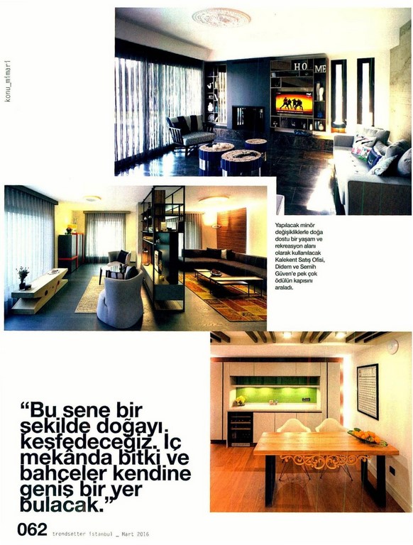 RSG İç Mimarlık  trendsetter istanbul 